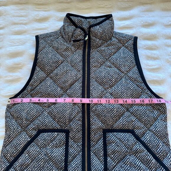 J. Crew Herringbone Excursion Quilted Full Zip Puffer Vest - Picture 12 of 15